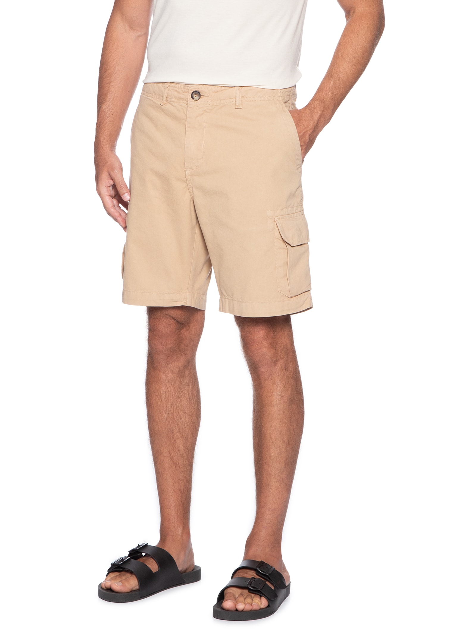 Bermuda Masculina Cargo Bege Pineapple