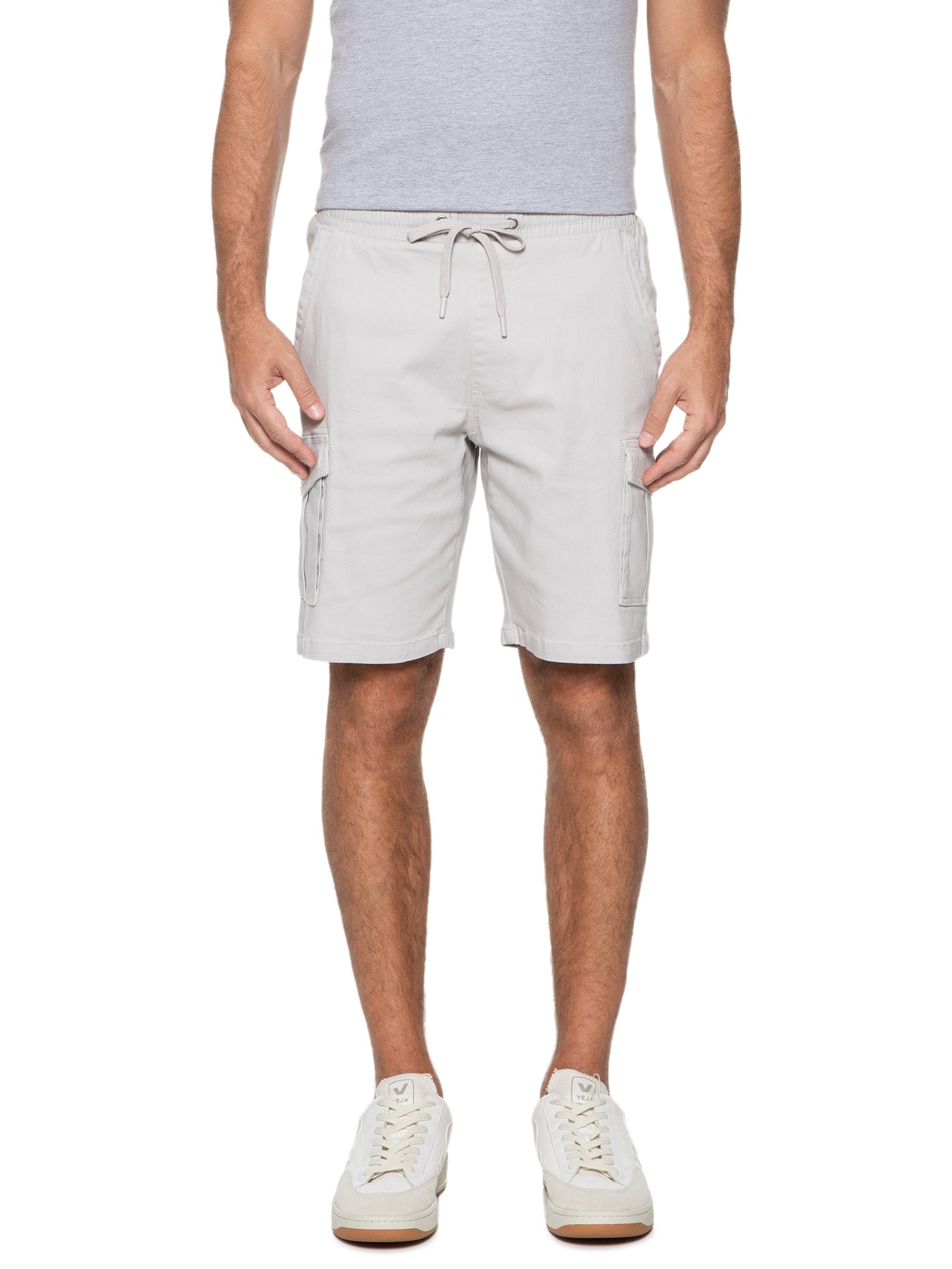 Bermuda Masculina Cargo Casual Cinza Basiq Men