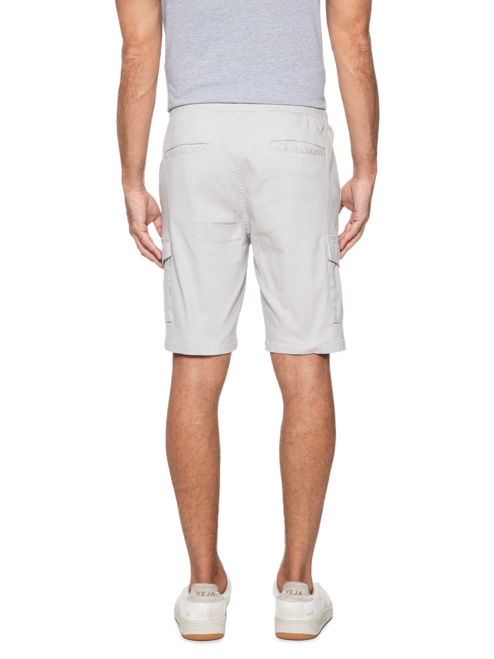 Bermuda Masculina Cargo Casual Cinza Basiq Men