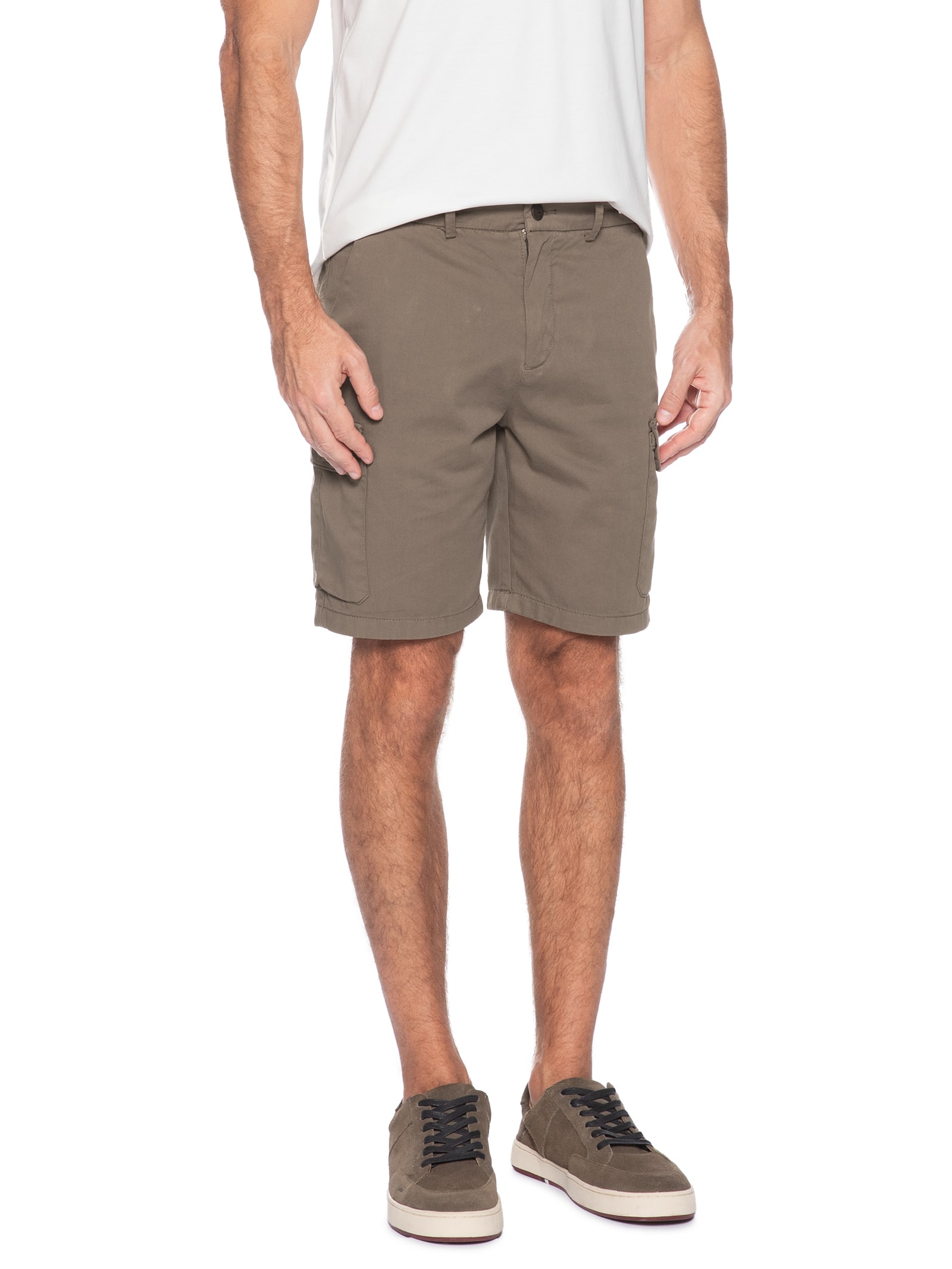 Bermuda Masculina Cargo Chino Color Bege Aramis