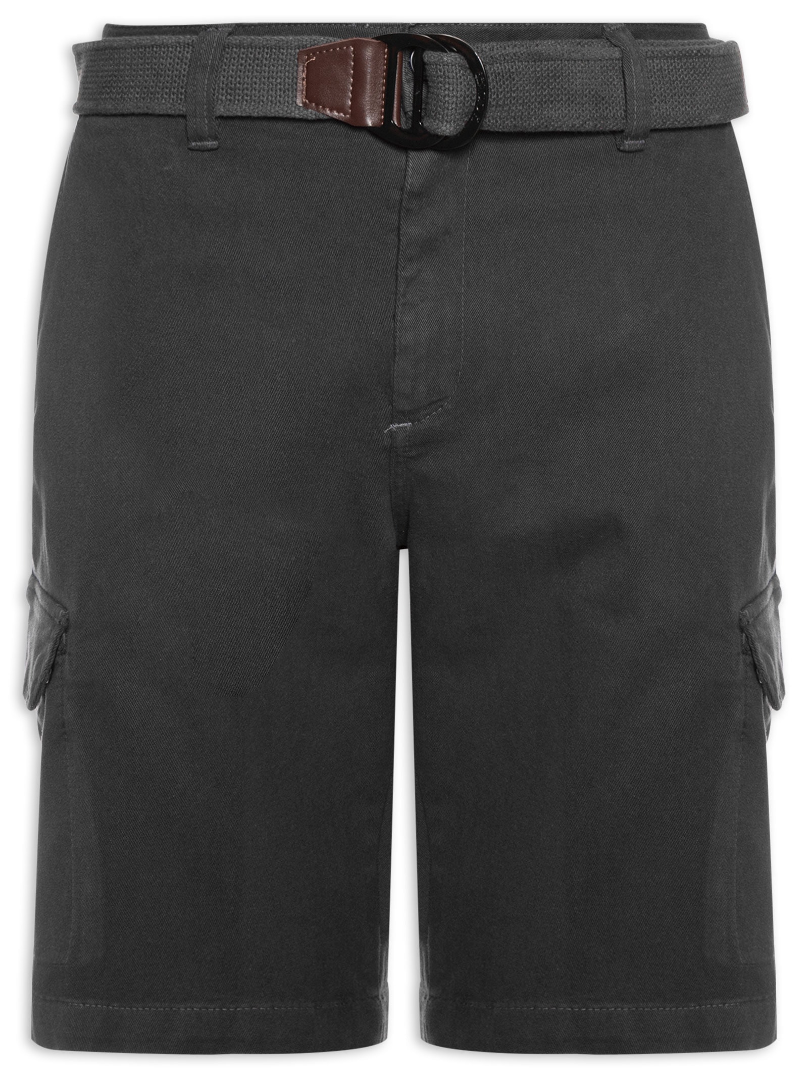 Bermuda Masculina Cargo com Cinto Preto Sergio K