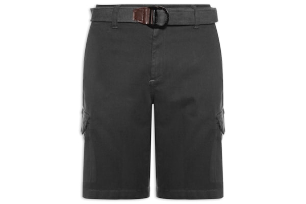 Bermuda Masculina Cargo com Cinto - Preto