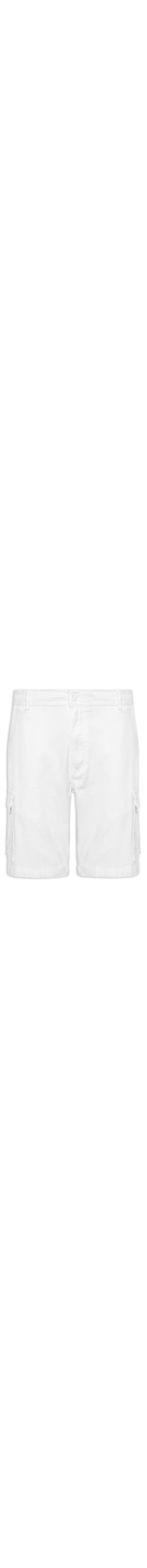 Bermuda Masculina Cargo Em Sarja - Branco
