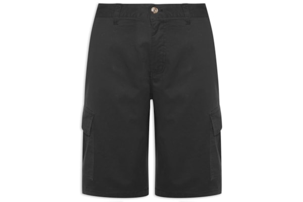 Bermuda Masculina Cargo Em Sarja - Preto