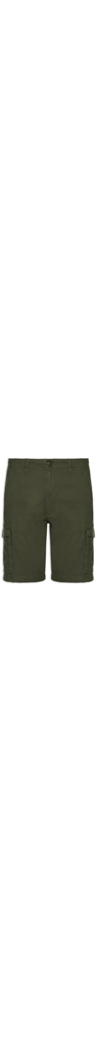 Bermuda Masculina Cargo Em Sarja - Verde