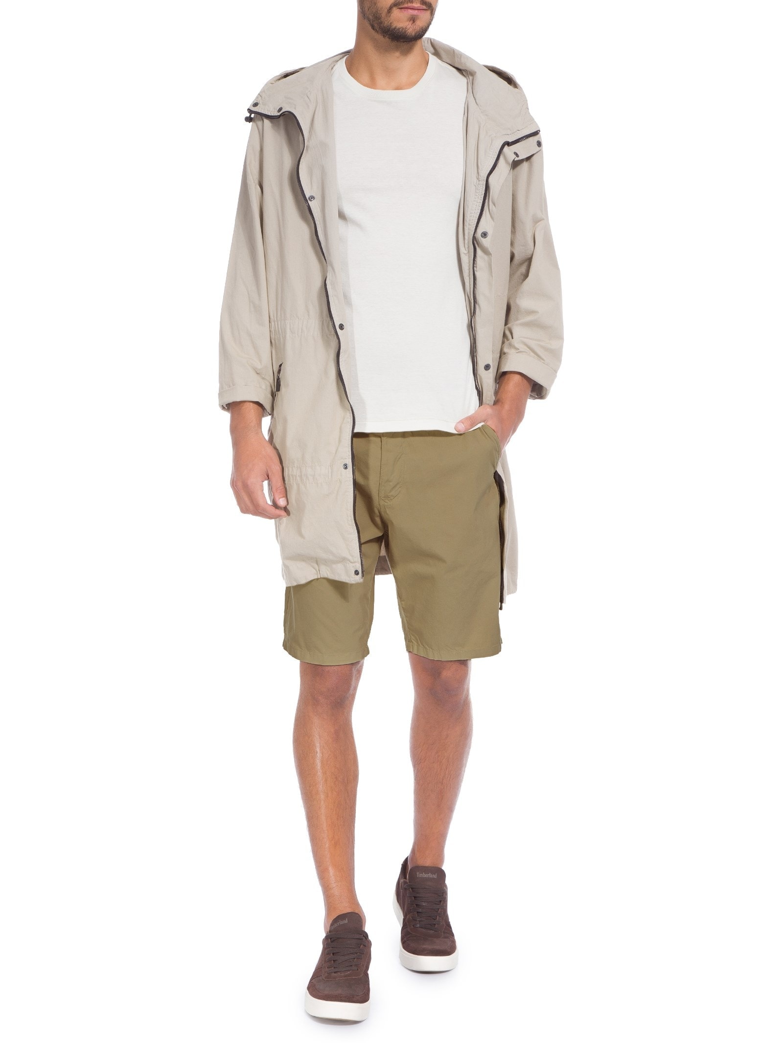 Bermuda Masculina Casual Alfaiataria Marrom Osklen