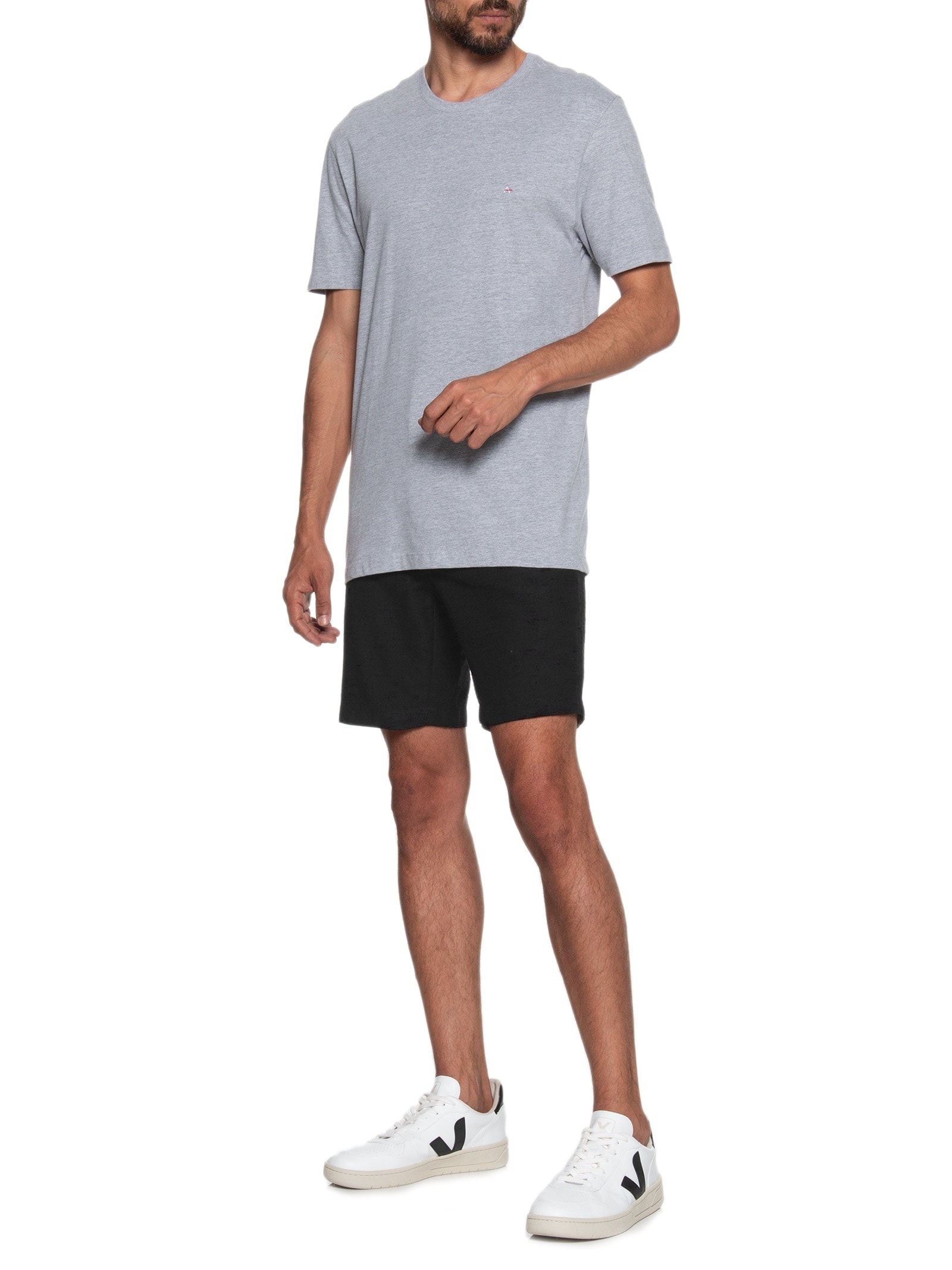 Bermuda Masculina Casual Algodão Preto '2 Essential