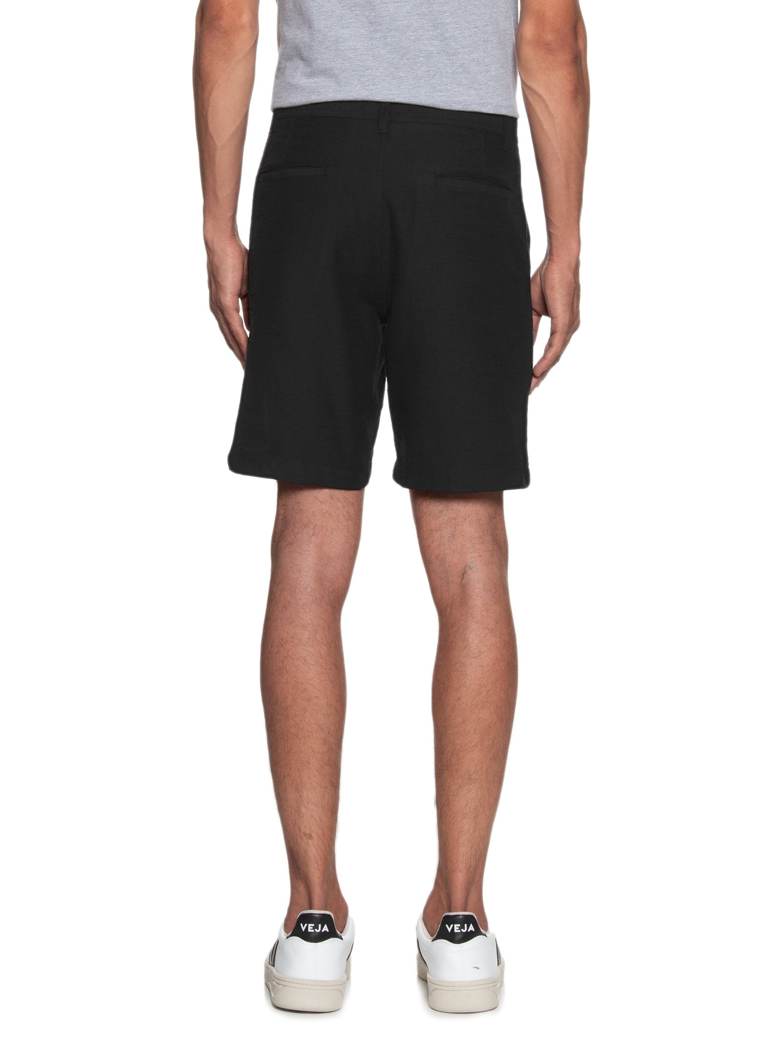 Bermuda Masculina Casual Algodão Preto '2 Essential