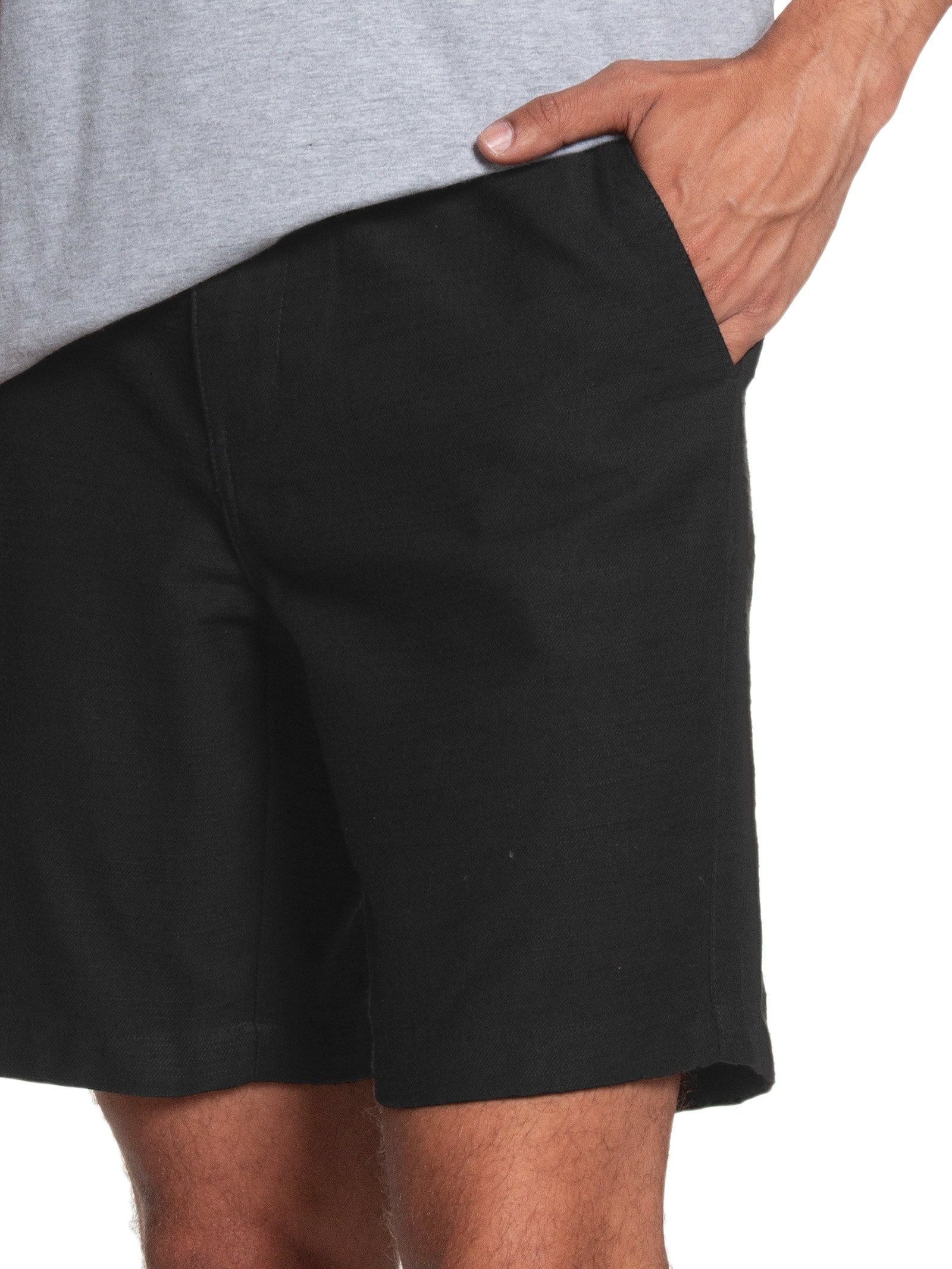 Bermuda Masculina Casual Algodão Preto '2 Essential