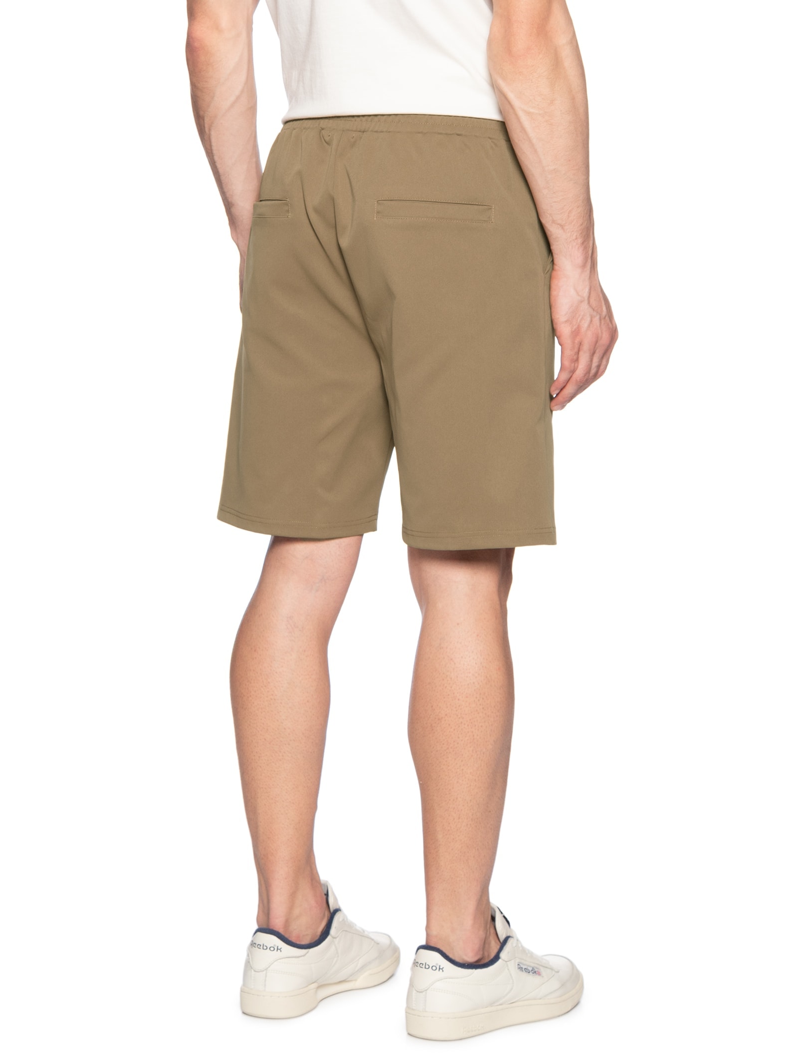 Bermuda Masculina Casual Básica Bege Basiq Men