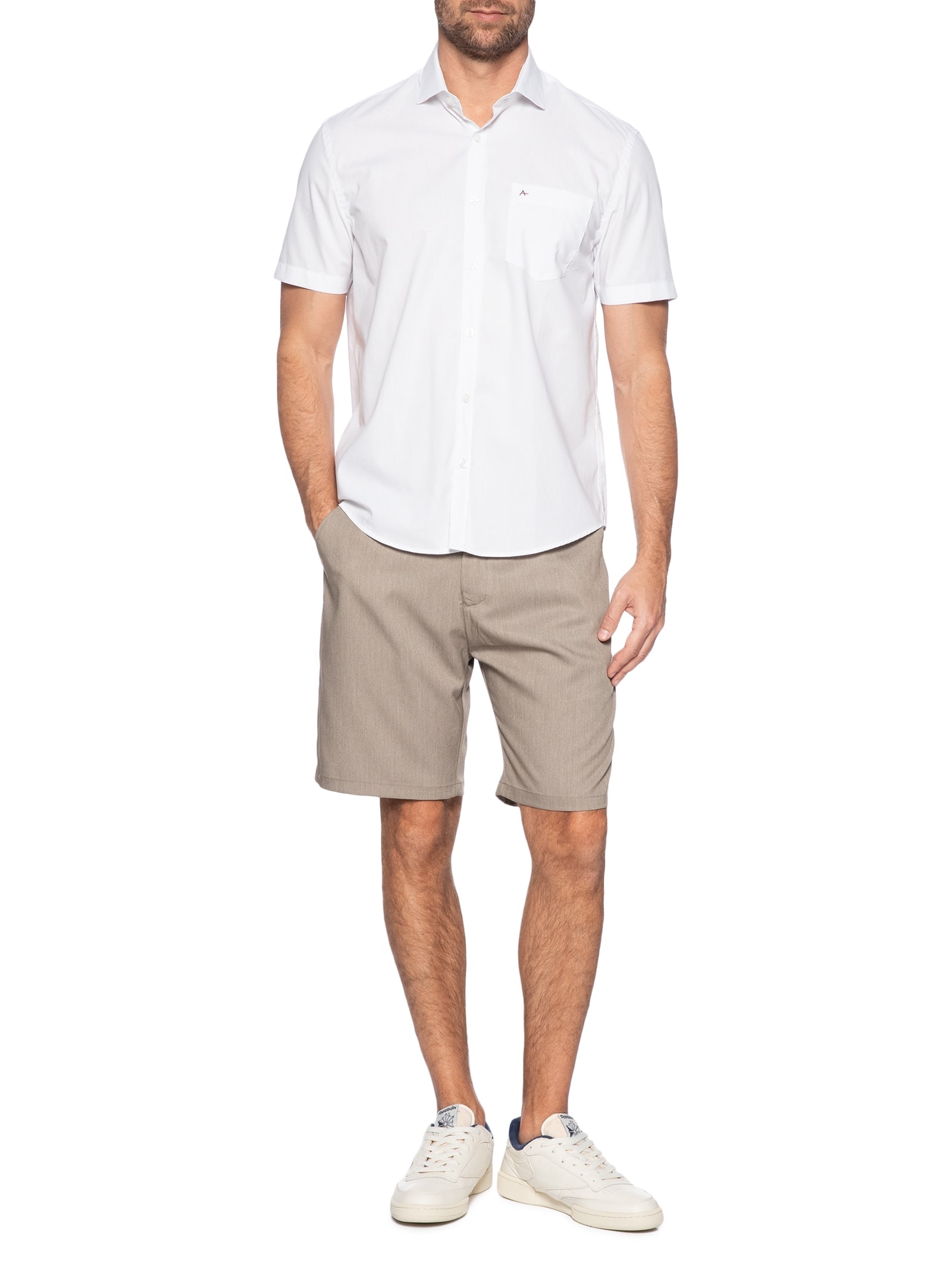 Bermuda Masculina Casual Bege '2 Essential