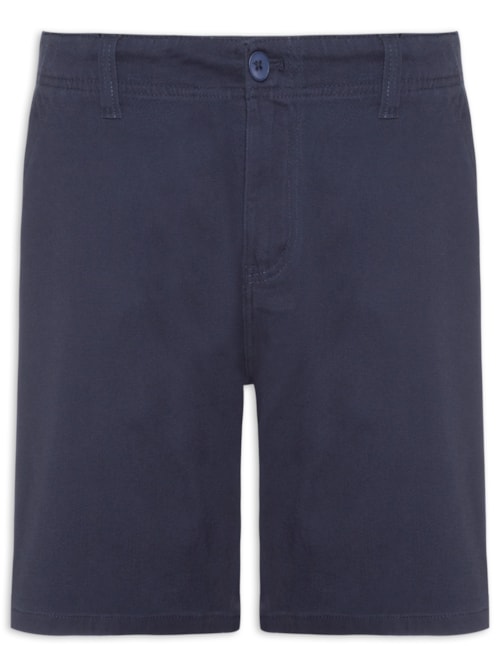 Bermuda Masculina Casual em Sarja Color – Azul