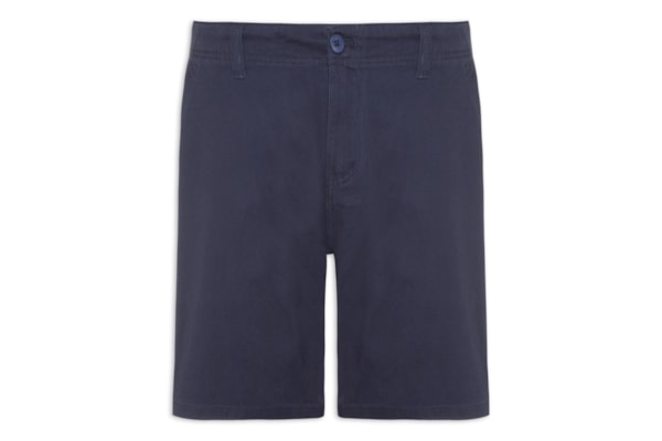 Bermuda Masculina Casual em Sarja Color - Azul