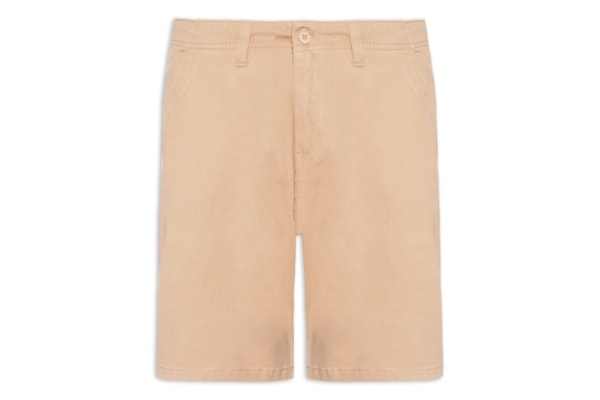 Bermuda Masculina Casual em Sarja Color - Bege