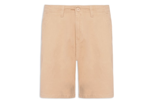 Bermuda Masculina Casual em Sarja Color - Bege