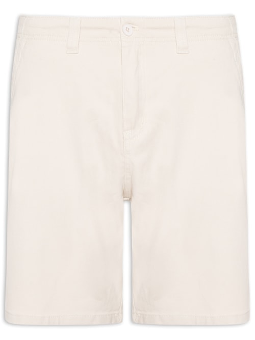 Bermuda Masculina Casual em Sarja Color - Bege