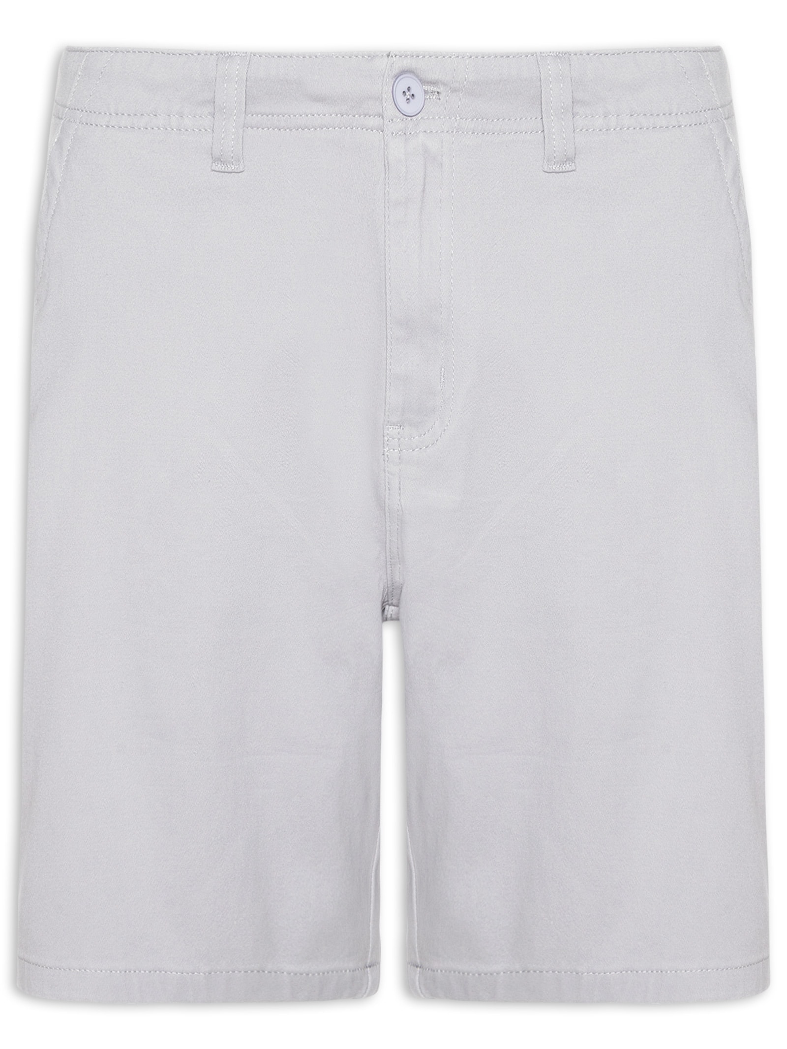 Bermuda Masculina Casual em Sarja Color Cinza Basiq Men