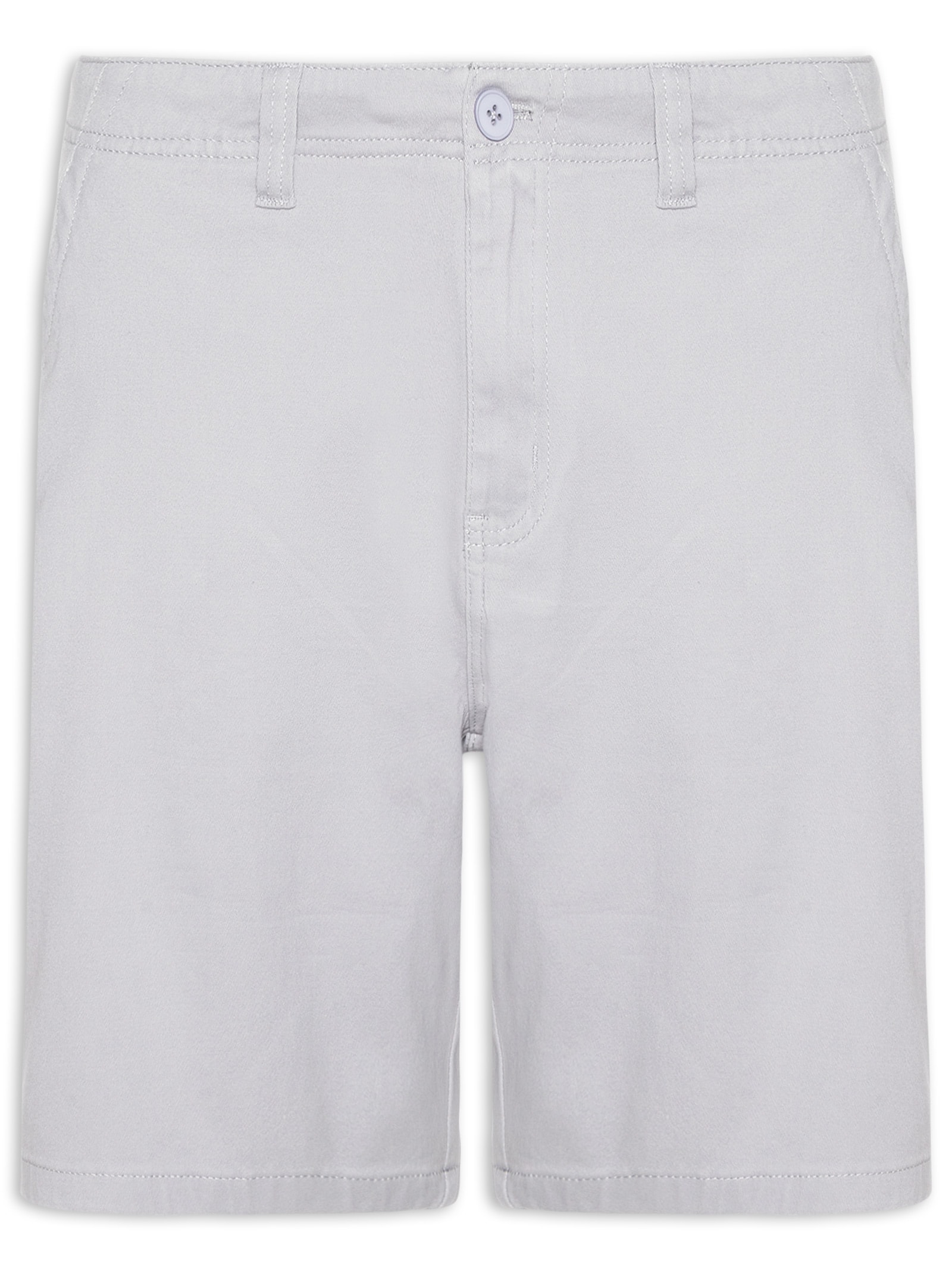 Bermuda Masculina Casual em Sarja Color Cinza Basiq Men