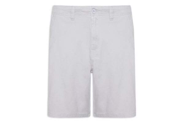 Bermuda Masculina Casual em Sarja Color - Cinza