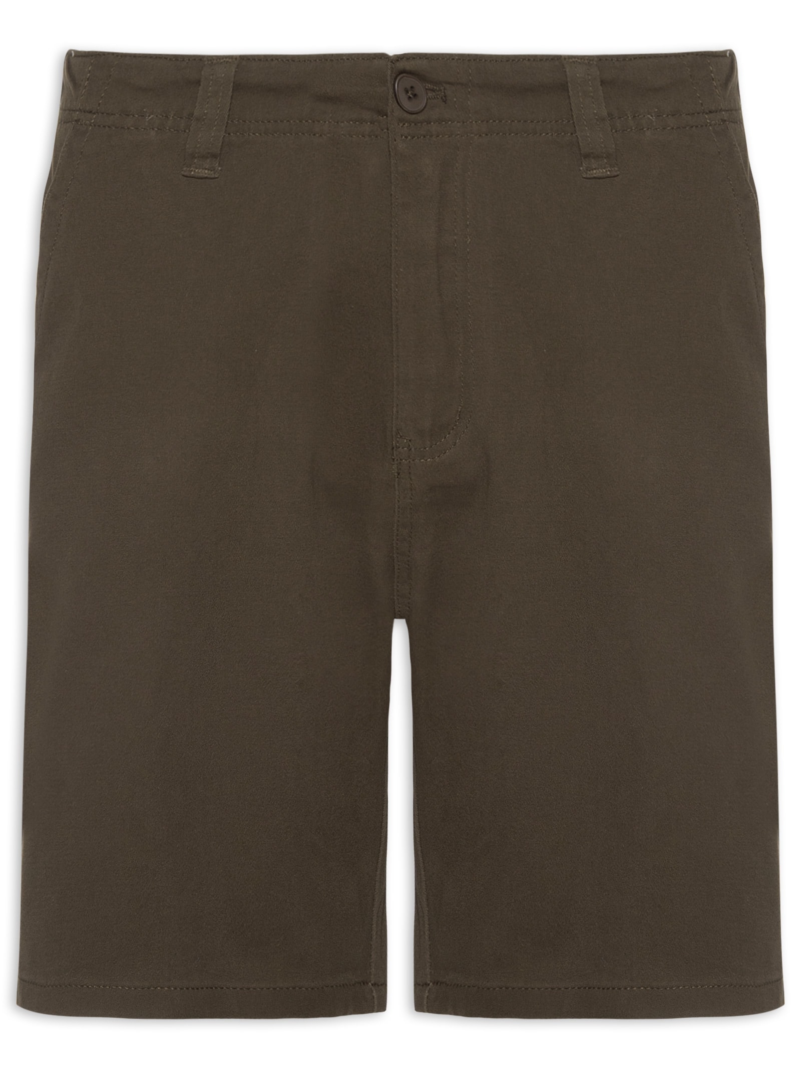 Bermuda Masculina Casual em Sarja Color Marrom Basiq Men