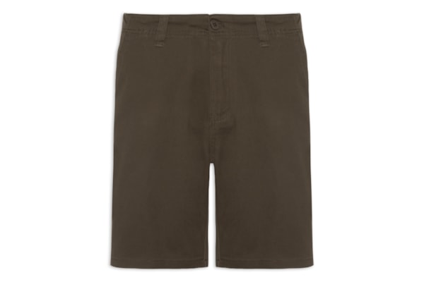 Bermuda Masculina Casual em Sarja Color - Marrom