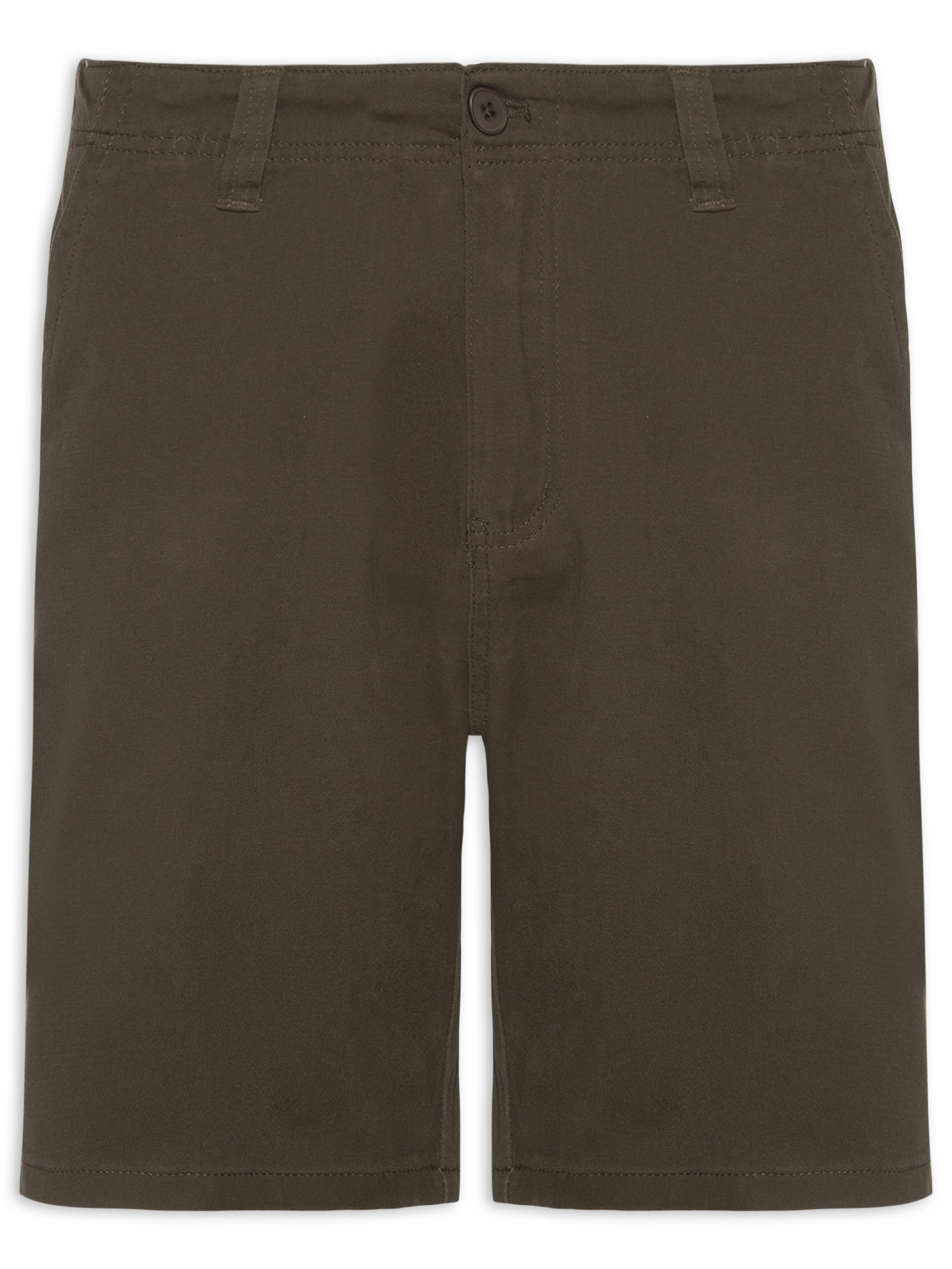 Bermuda Masculina Casual em Sarja Color Marrom Basiq Men