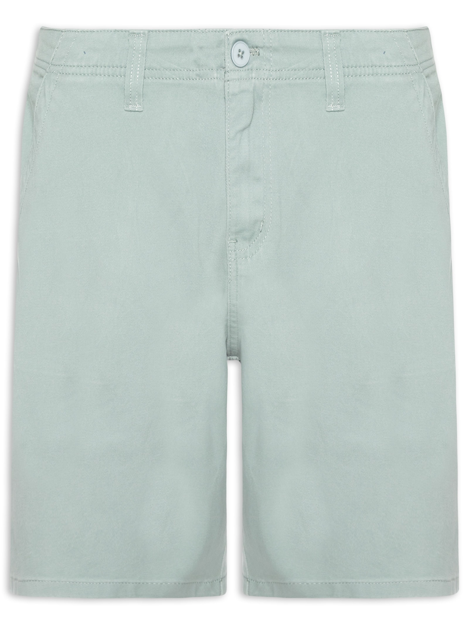 Bermuda Masculina Casual em Sarja Color Verde Basiq Men