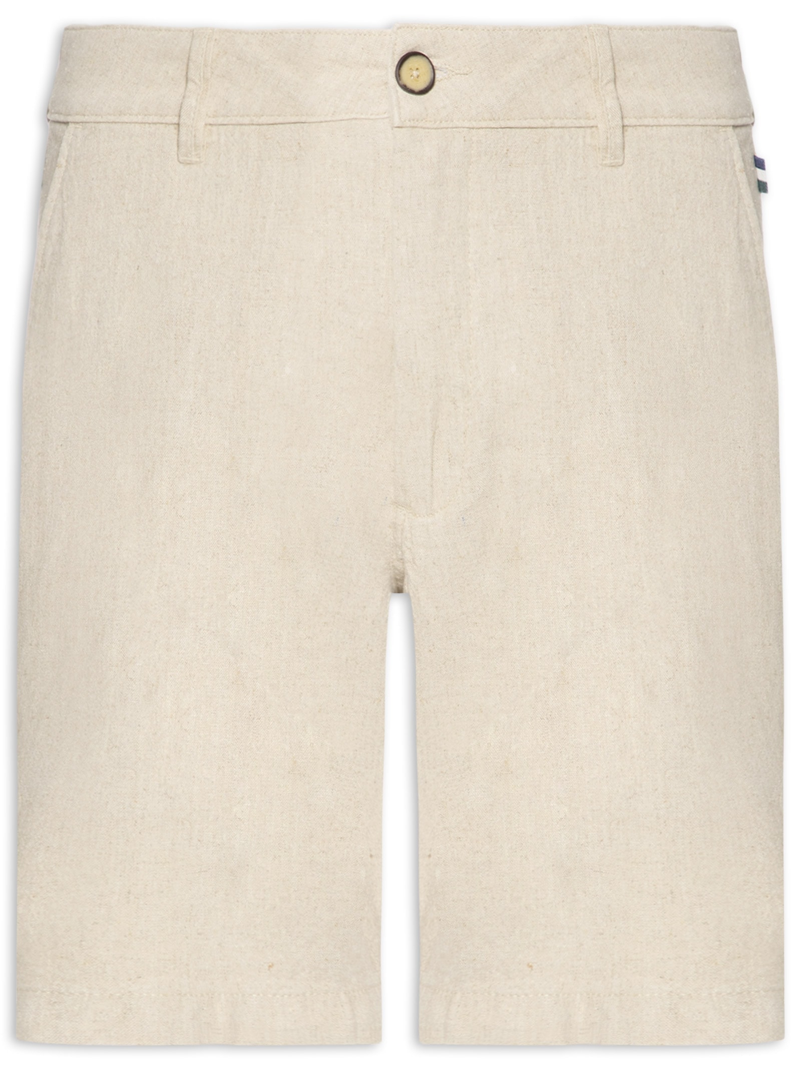 Bermuda Masculina Casual Linho Plus Bege Reserva