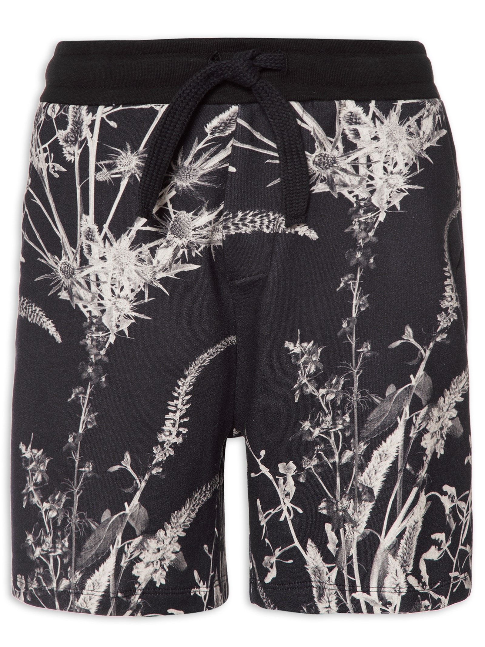 Bermuda Masculina Casual Moletom Orquidea Night Preto