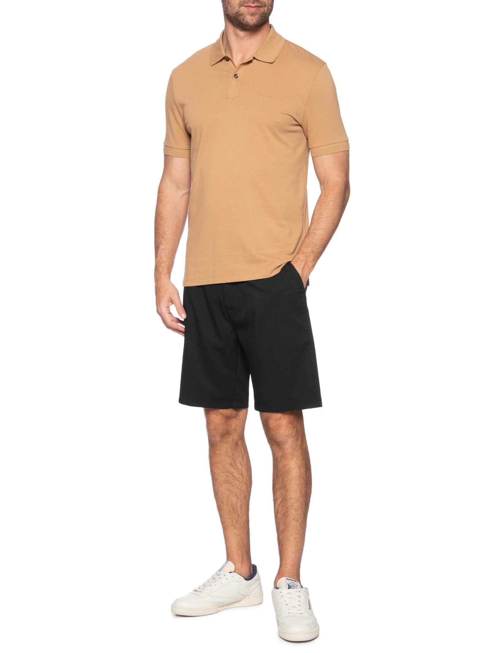 Bermuda Masculina Casual Preto '2 Essential
