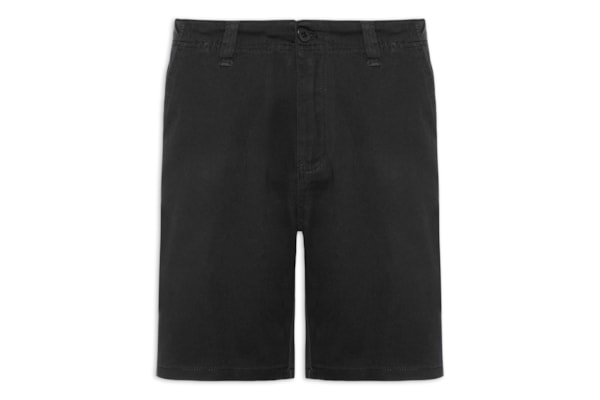Bermuda Masculina Casual Sarja Color - Preto
