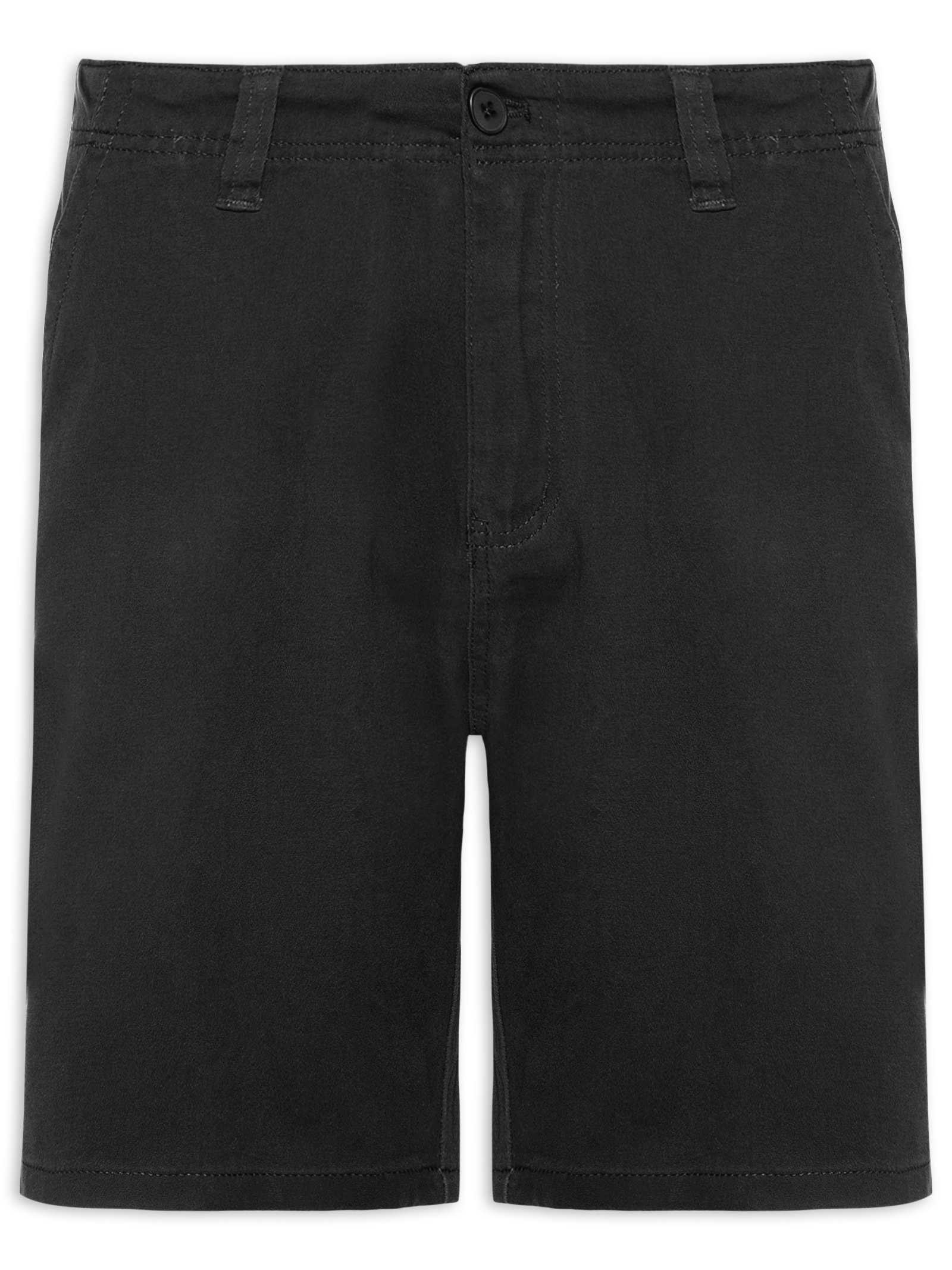 Bermuda Masculina Casual Sarja Color Preto Basiq Men