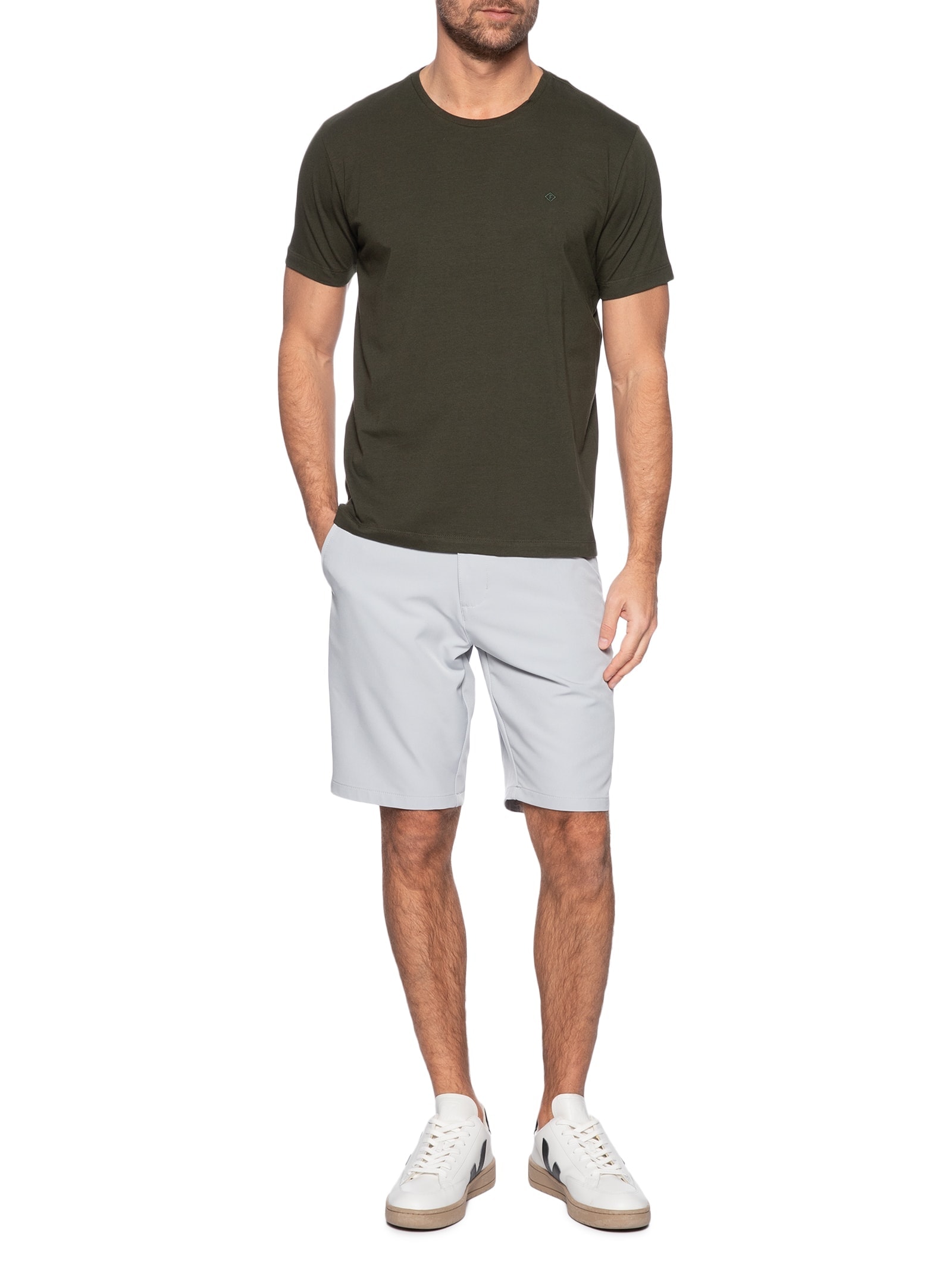 Bermuda Masculina Casual Tech Cinza '2 Essential