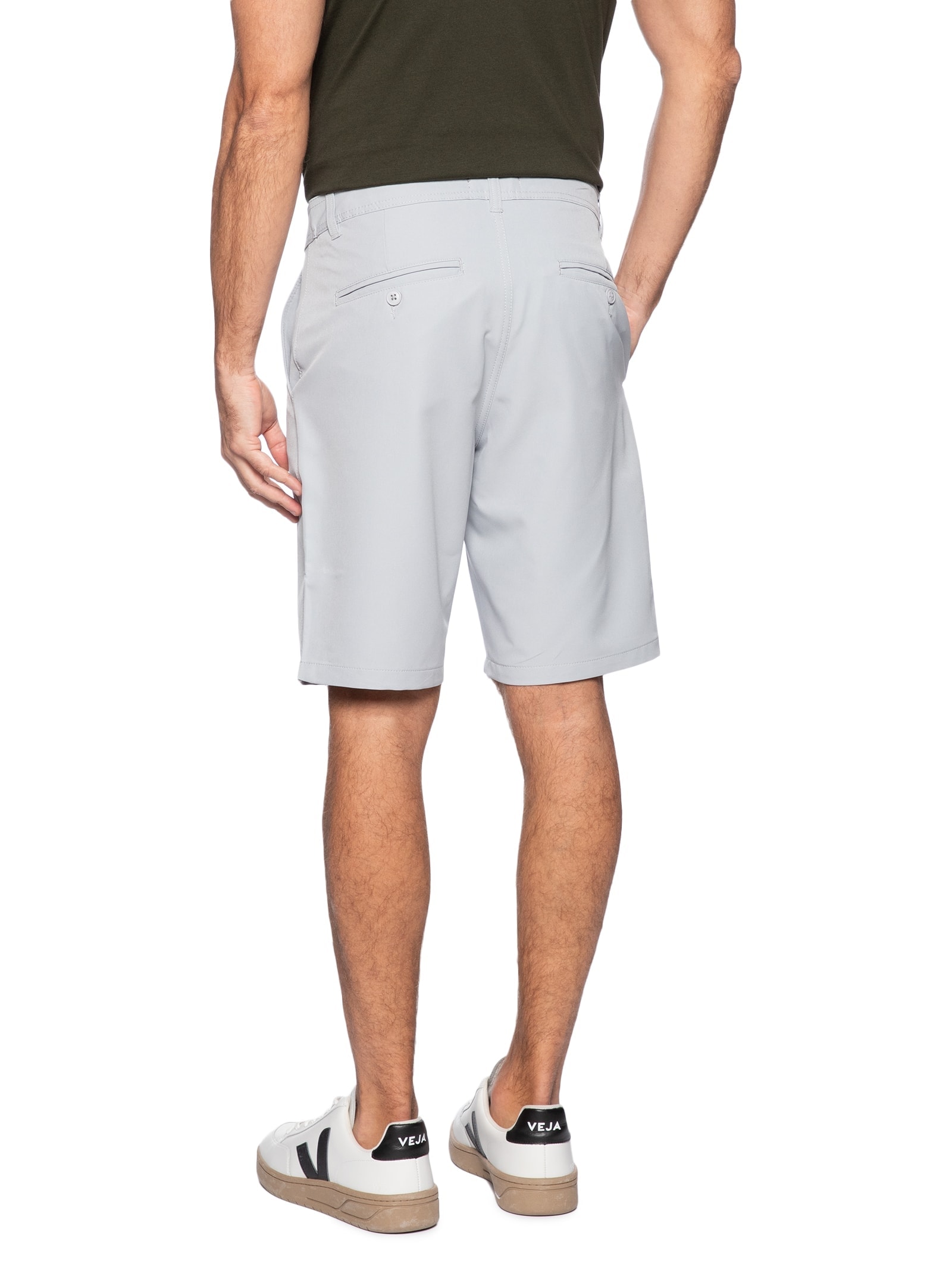 Bermuda Masculina Casual Tech Cinza '2 Essential