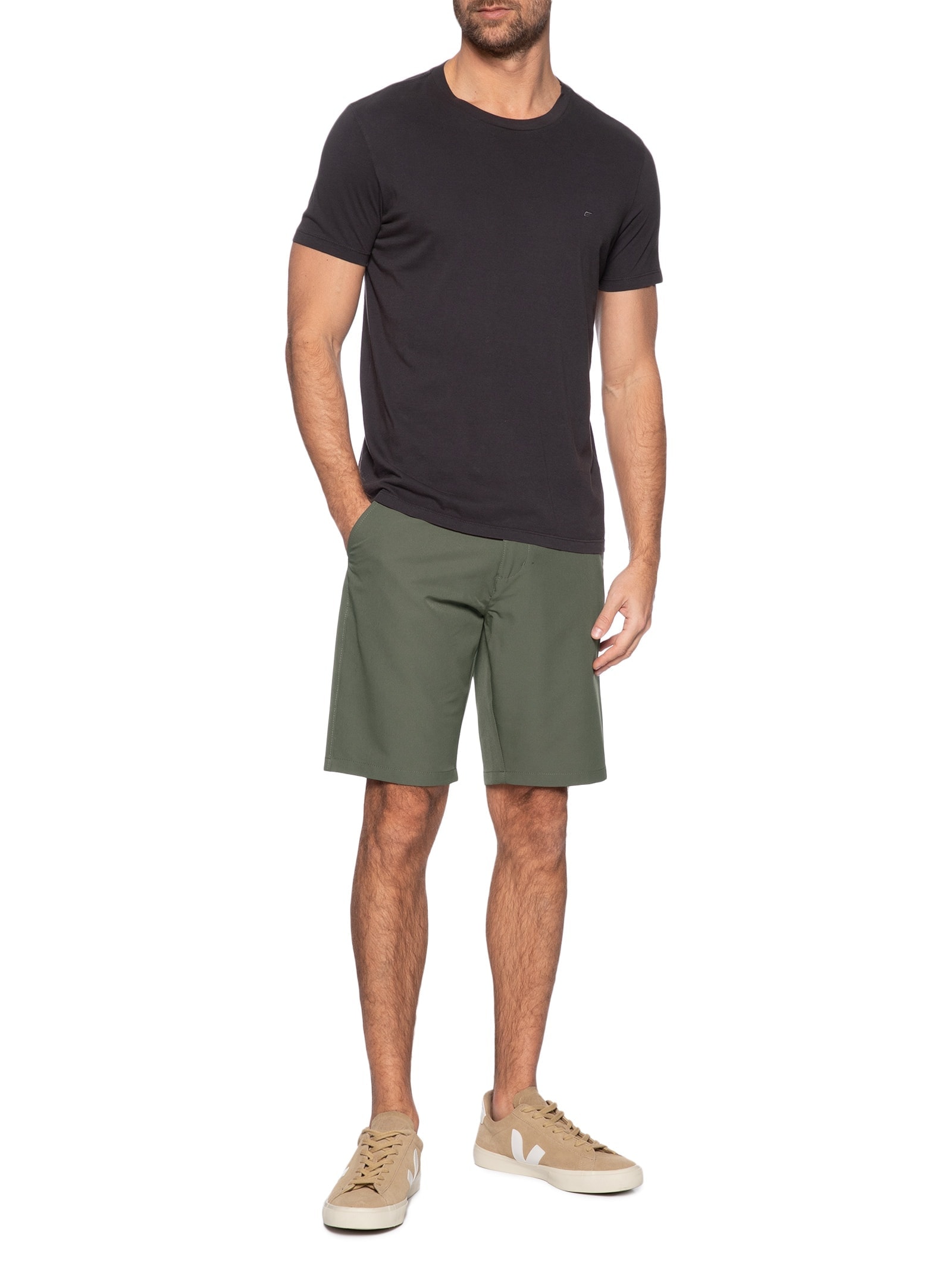 Bermuda Masculina Casual Tech Verde '2 Essential