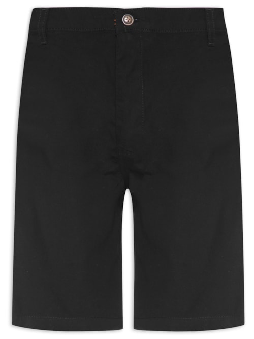 Bermuda Masculina Chino Algodão – Preto