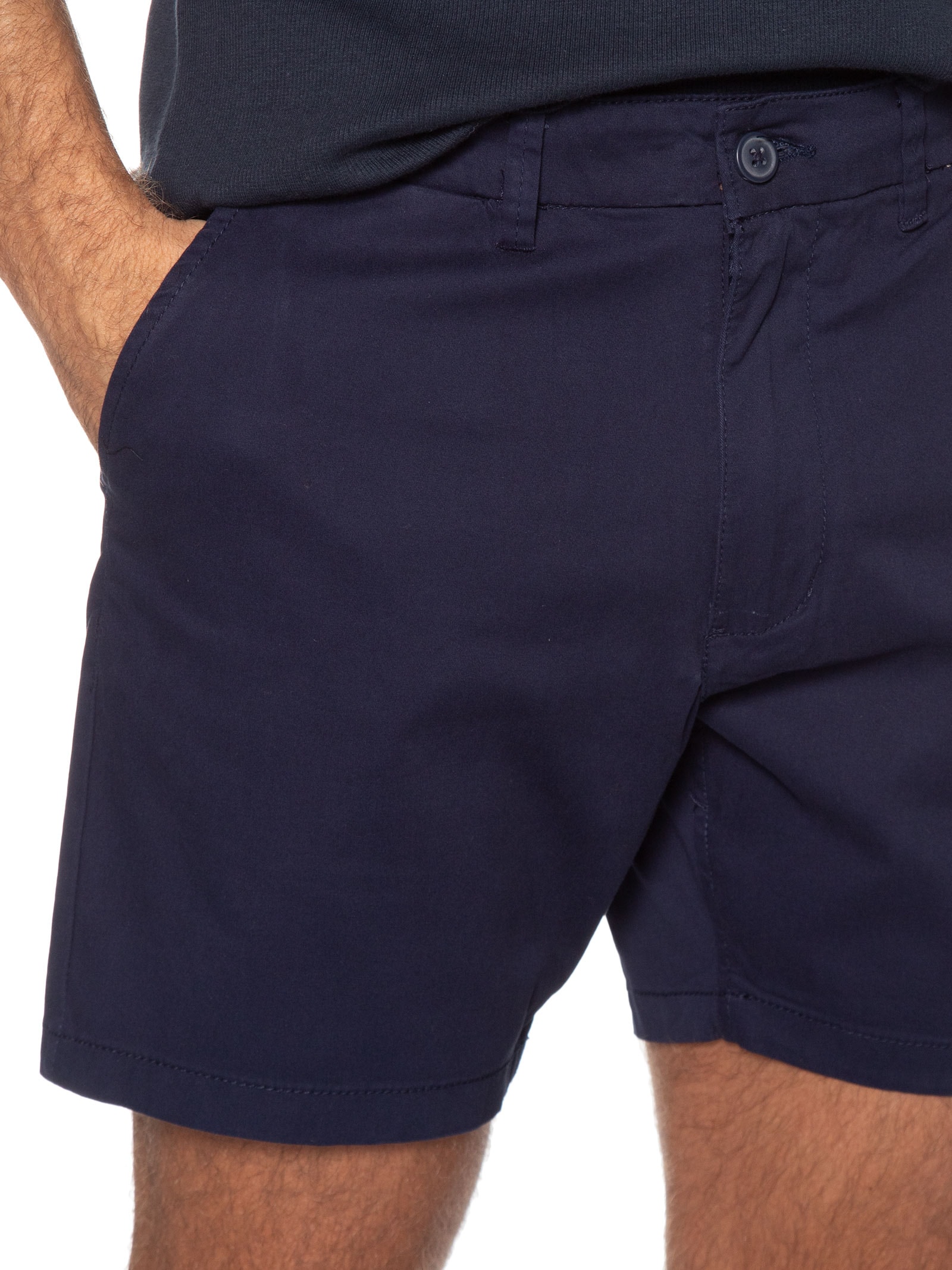 Bermuda Masculina Chino Básica Azul Basiq Men