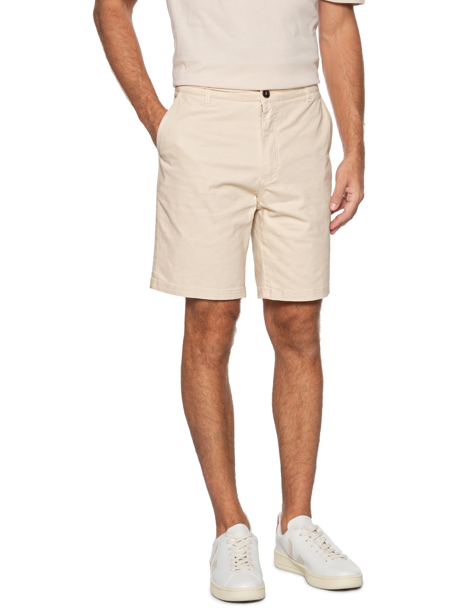 Bermuda Masculina Chino Bege '2 Essential