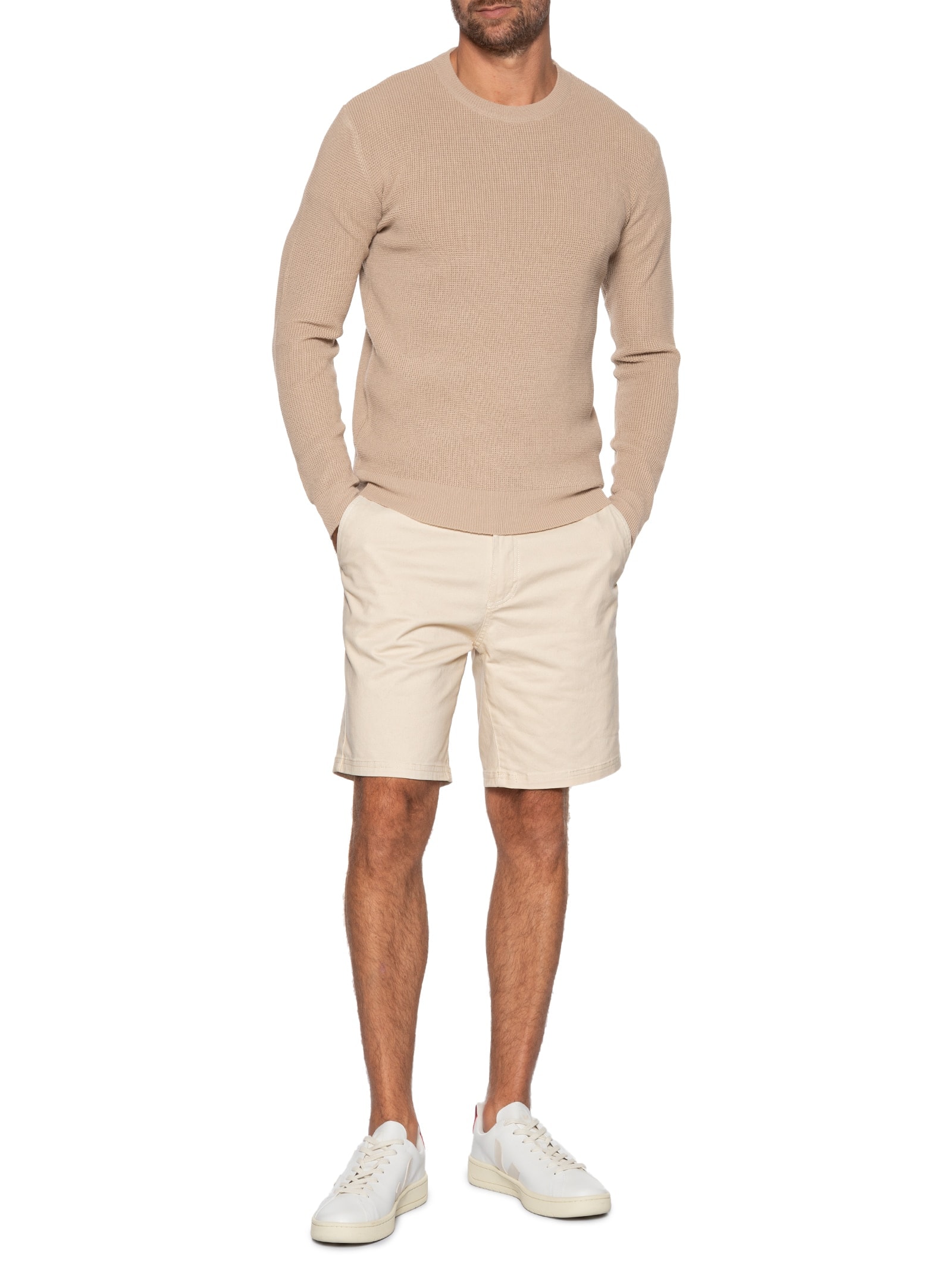Bermuda Masculina Chino Bege '2 Essential