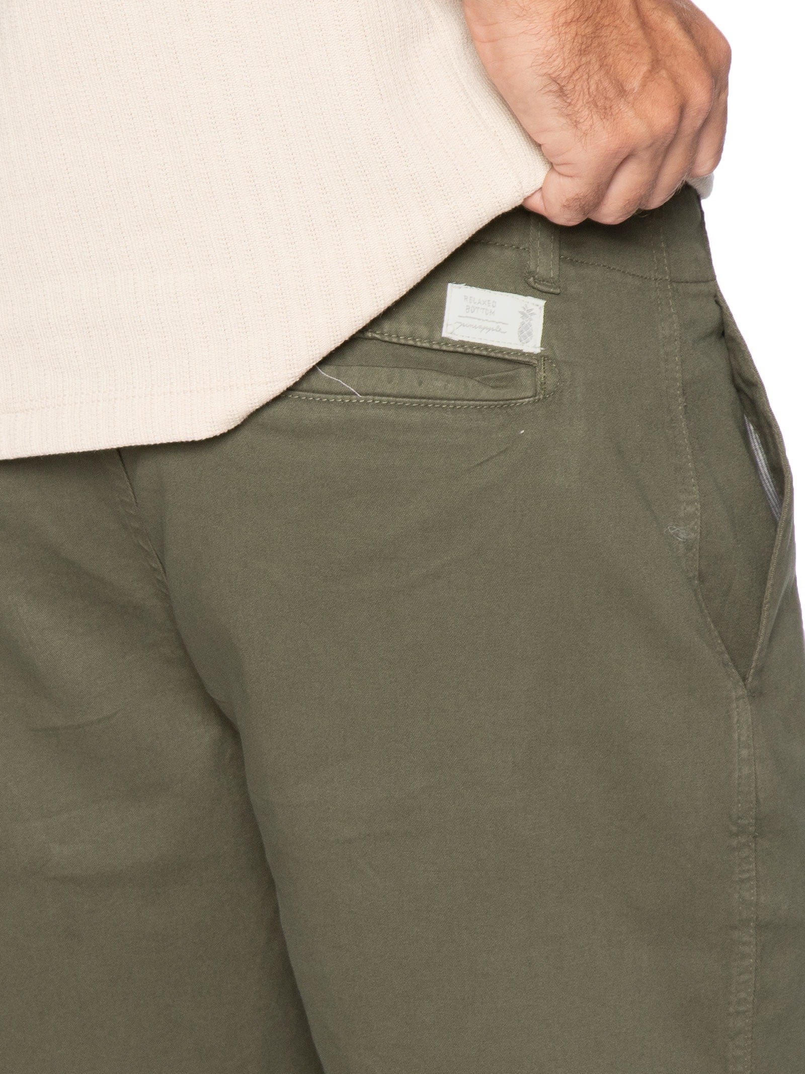 Bermuda Masculina Chino Bege Pineapple