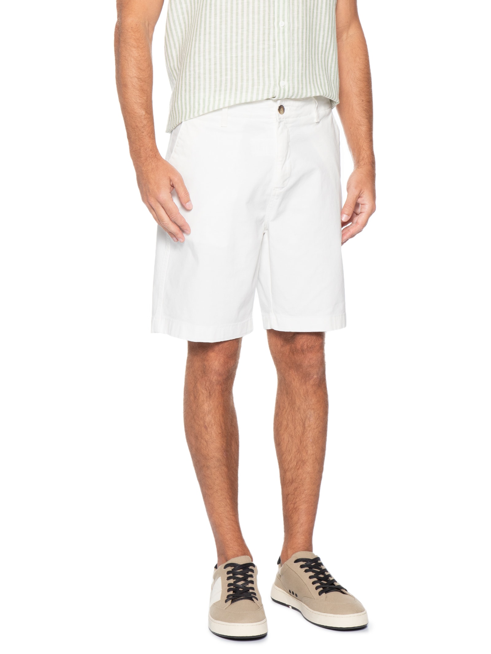Bermuda Masculina Chino Branco Pineapple
