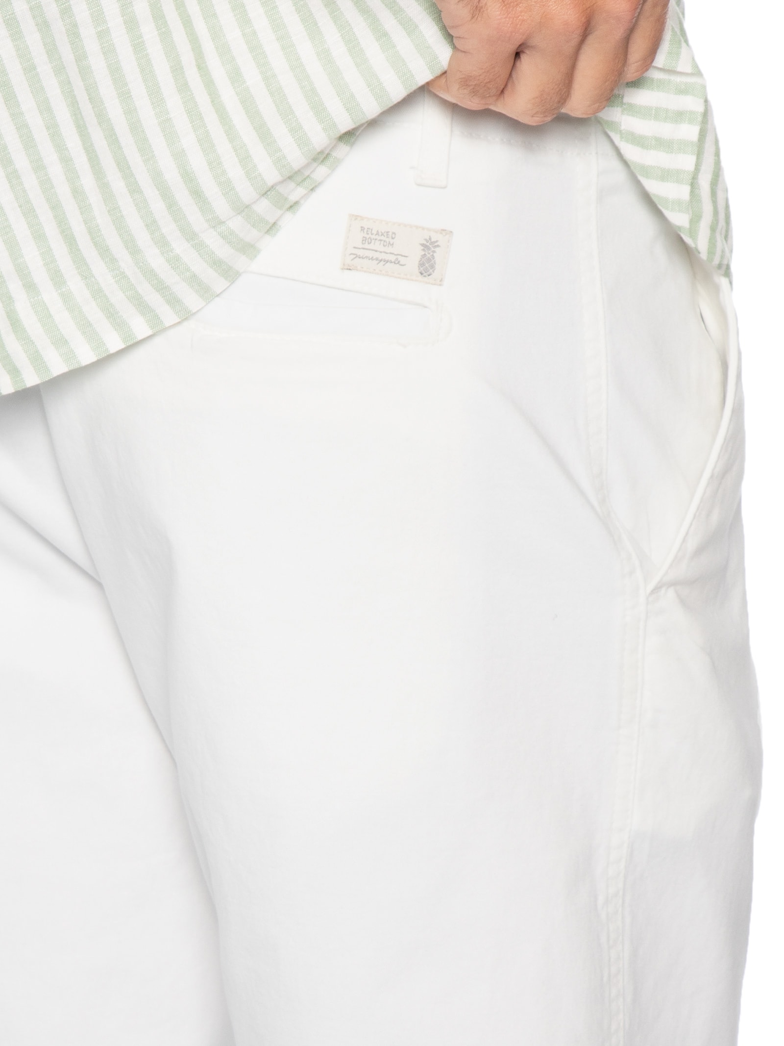 Bermuda Masculina Chino Branco Pineapple