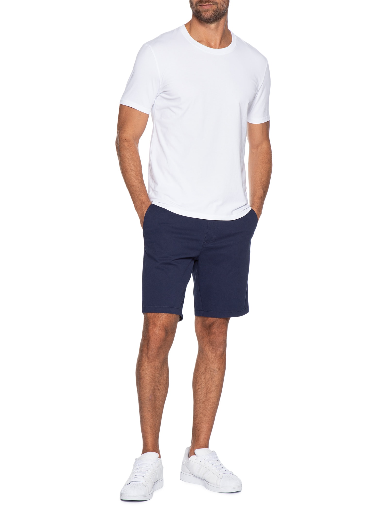 Bermuda Masculina Chino Color Azul Basiq Men