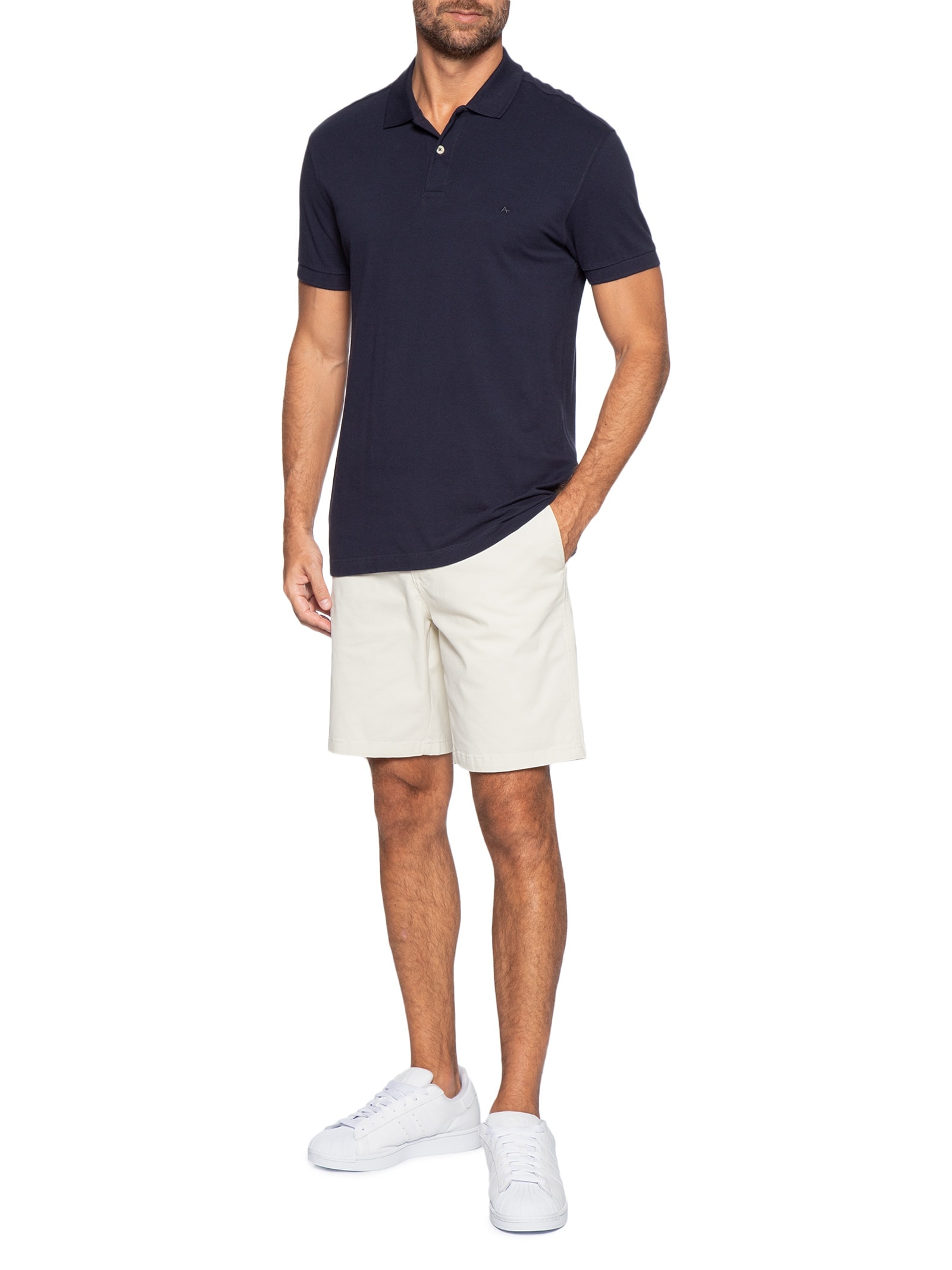 Bermuda Masculina Chino Color Bege Basiq Men