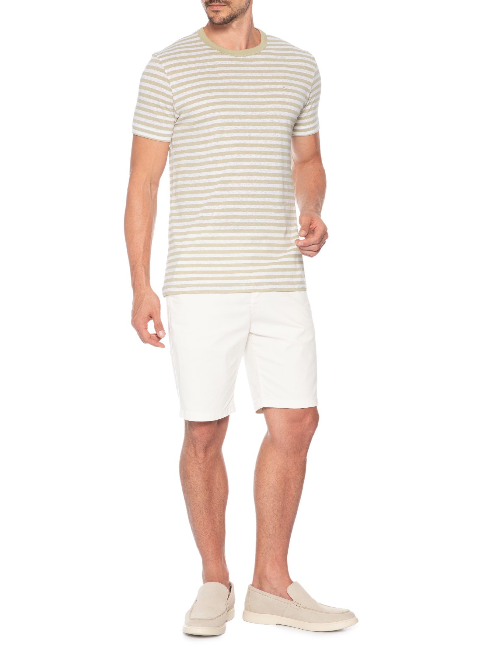 Bermuda Masculina Chino Color Branco Aramis