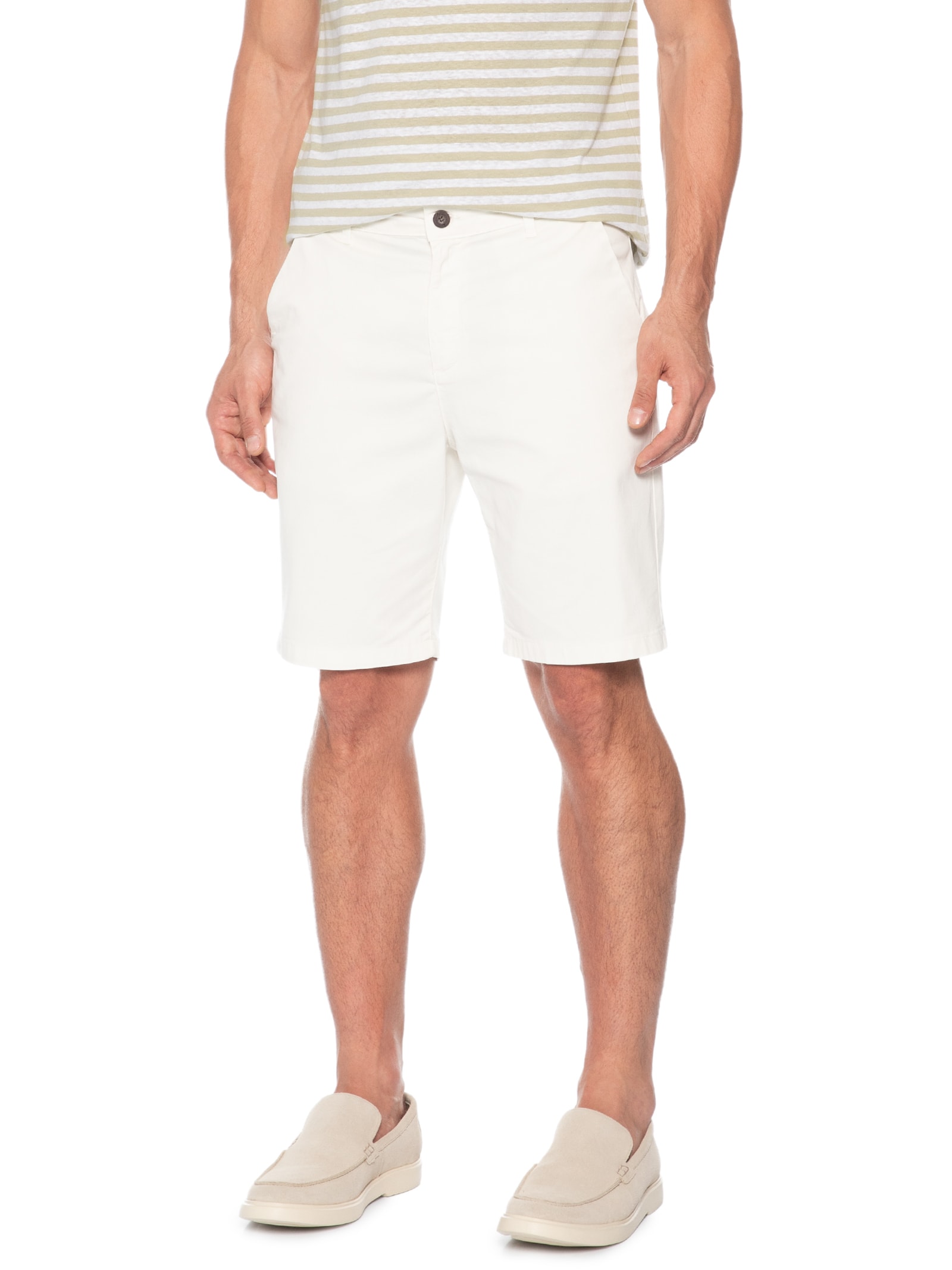 Bermuda Masculina Chino Color Branco Aramis