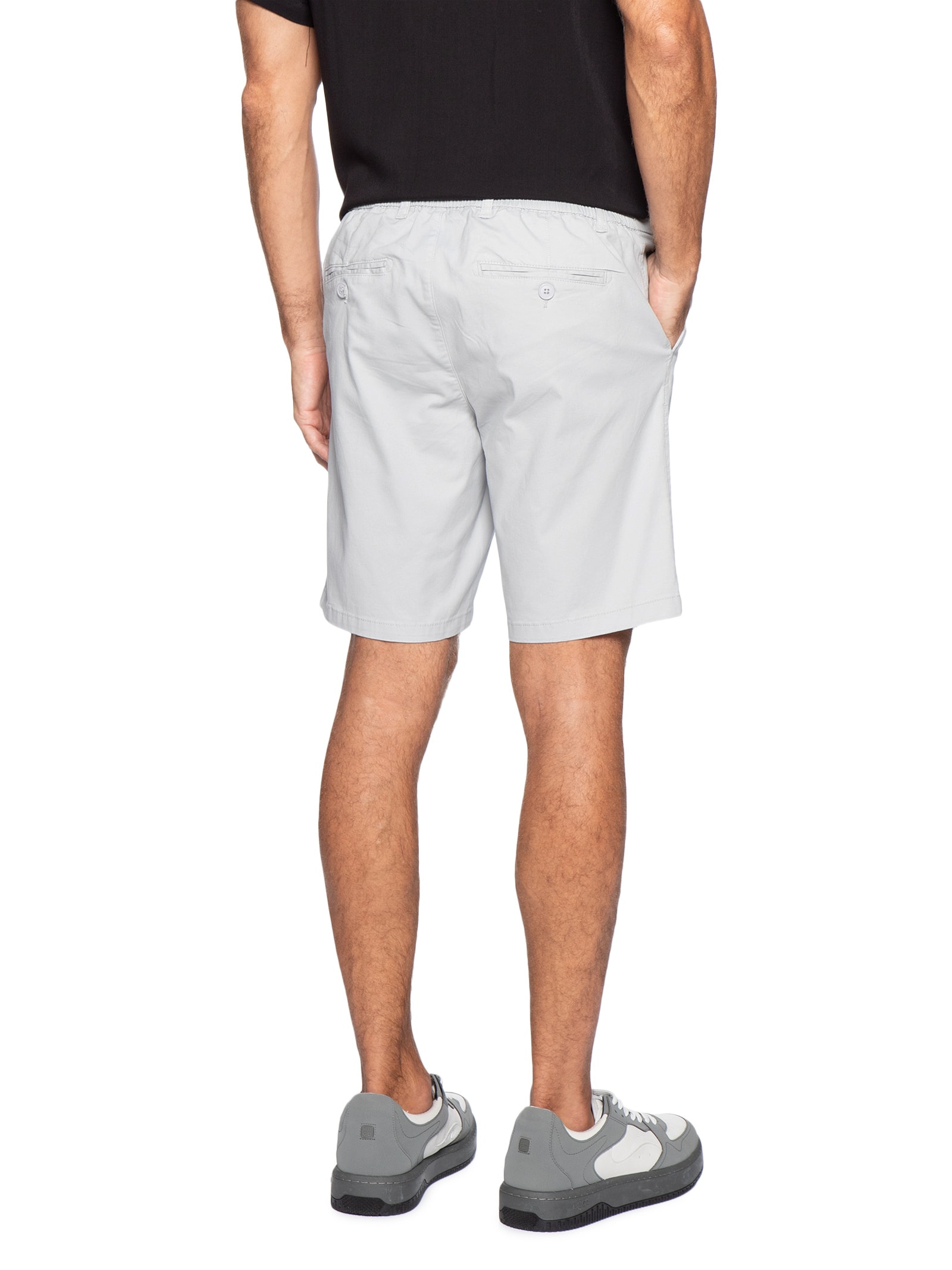 Bermuda Masculina Chino Color Cinza Basiq Men