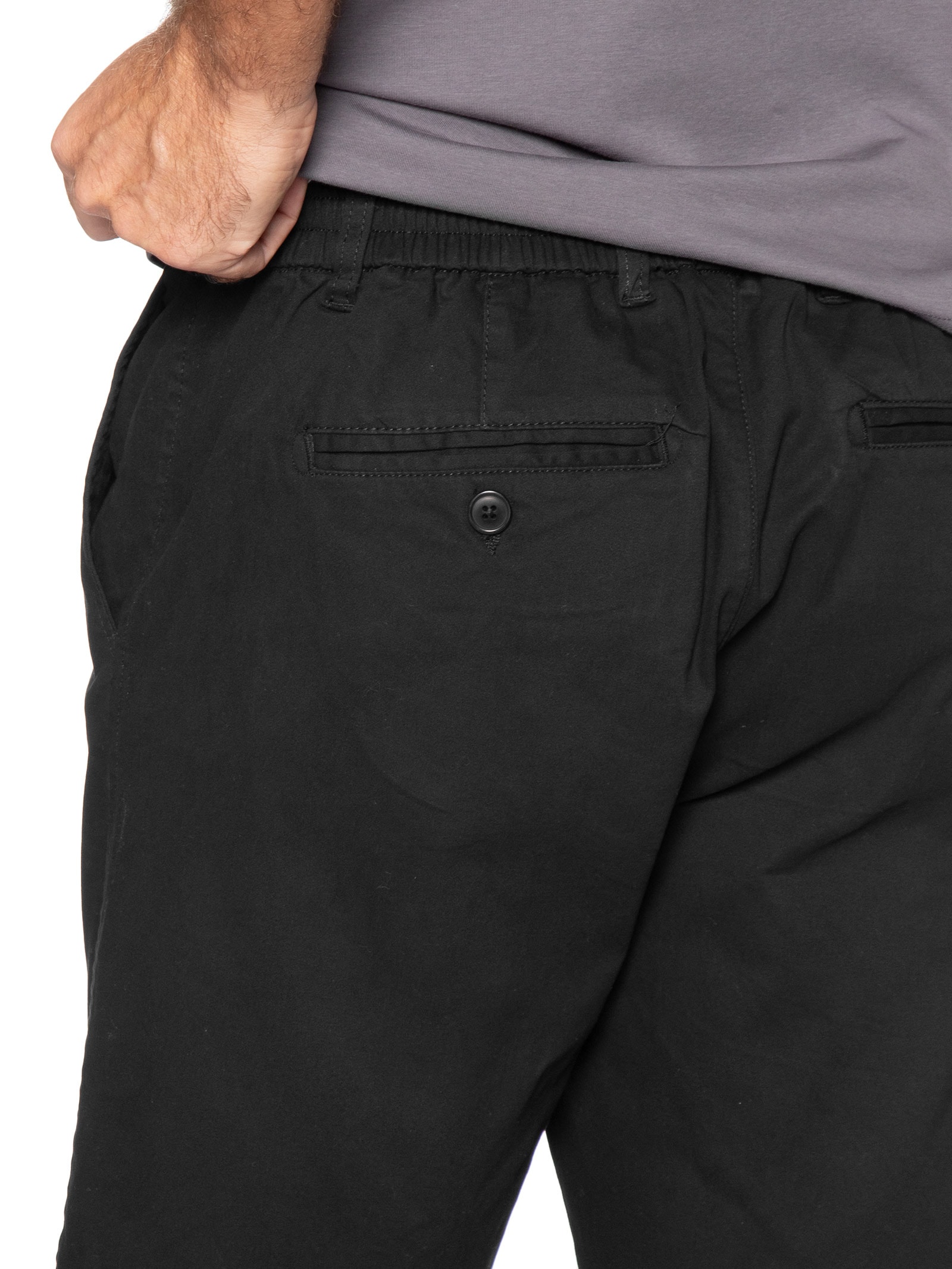 Bermuda Masculina Chino Color Preto Basiq Men