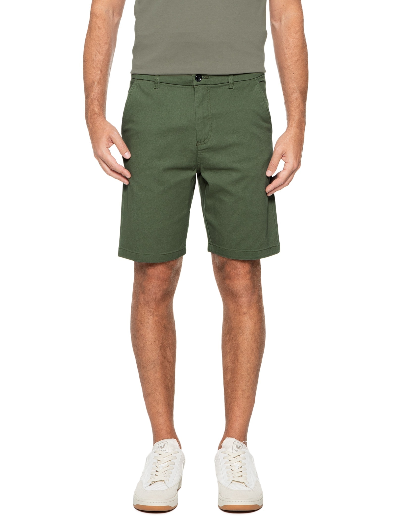 Bermuda Masculina Chino Color Verde Basiq Men