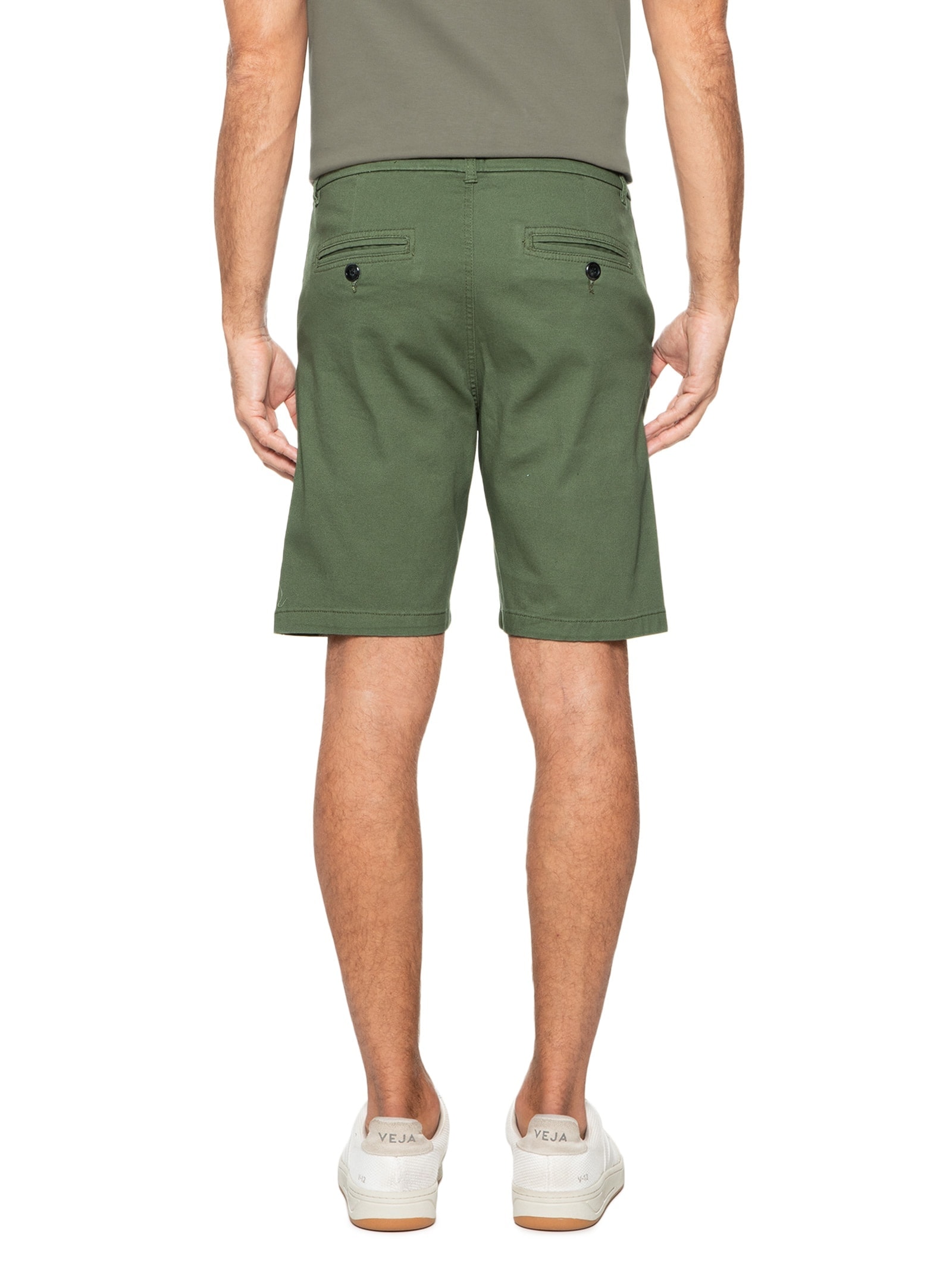Bermuda Masculina Chino Color Verde Basiq Men